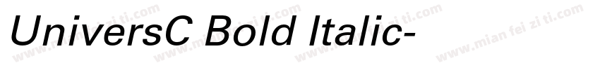 UniversC Bold Italic字体转换